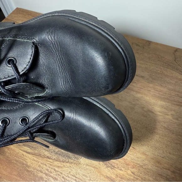 Timberland Kids Leather Black Boots Kids Size 2 - Picture 3 of 8